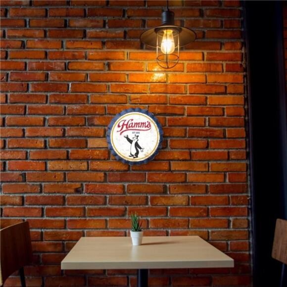 Hamm's Beer Metal Bottle Cap Sign Garage Shop Bar Man Cave Collect LARGE NEW - Picture 3 of 6